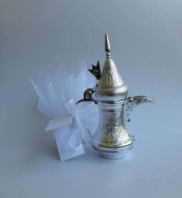 Islamitisch Bruiloft Bedankje 'Olielampje Aladdin' Oosters (zilver)